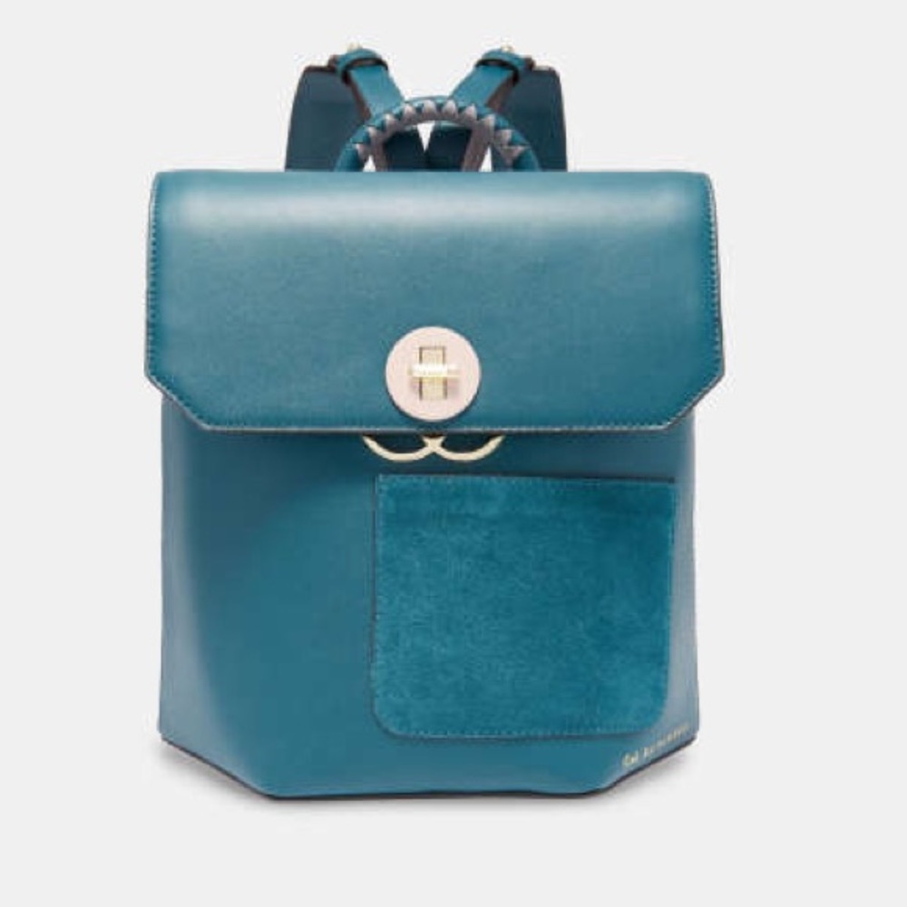 Ted Baker Leather Backpack Teal